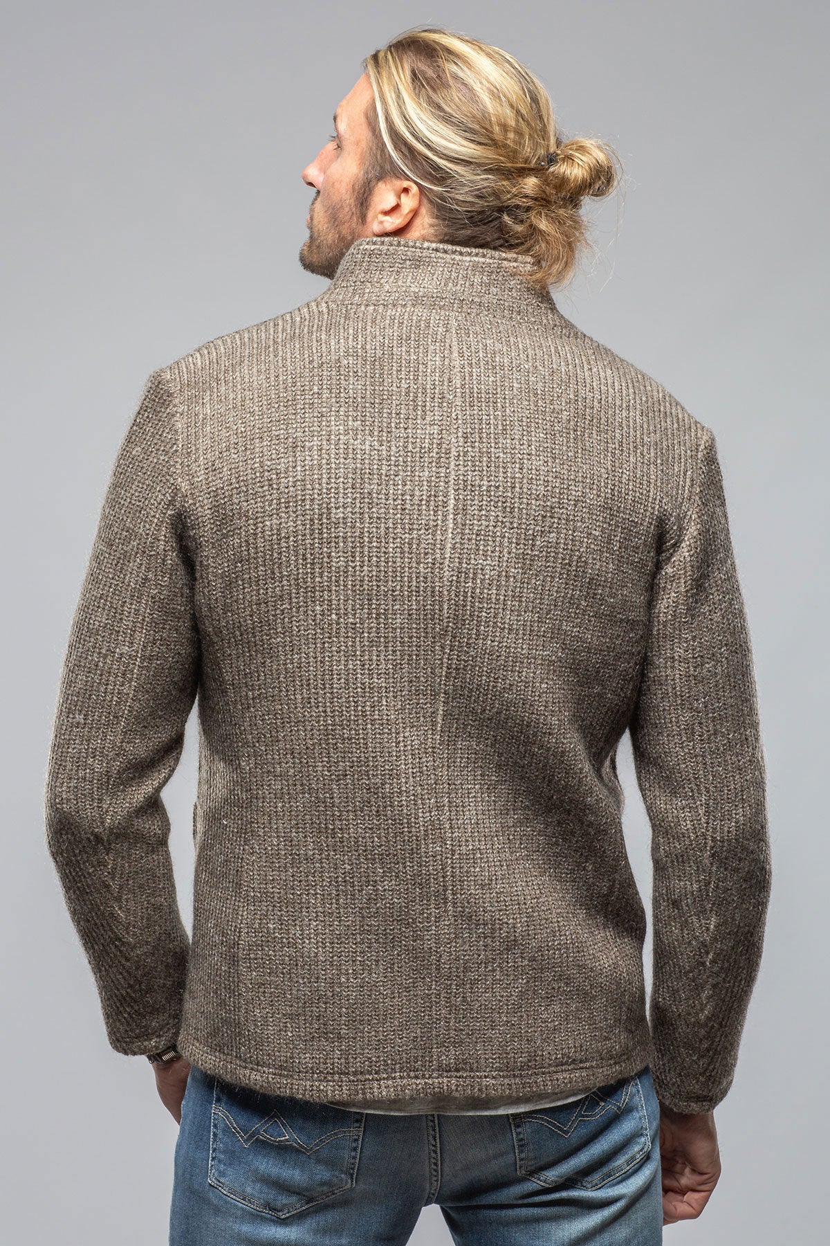 Cardigan Shirt Jacket In Grey - Image 4