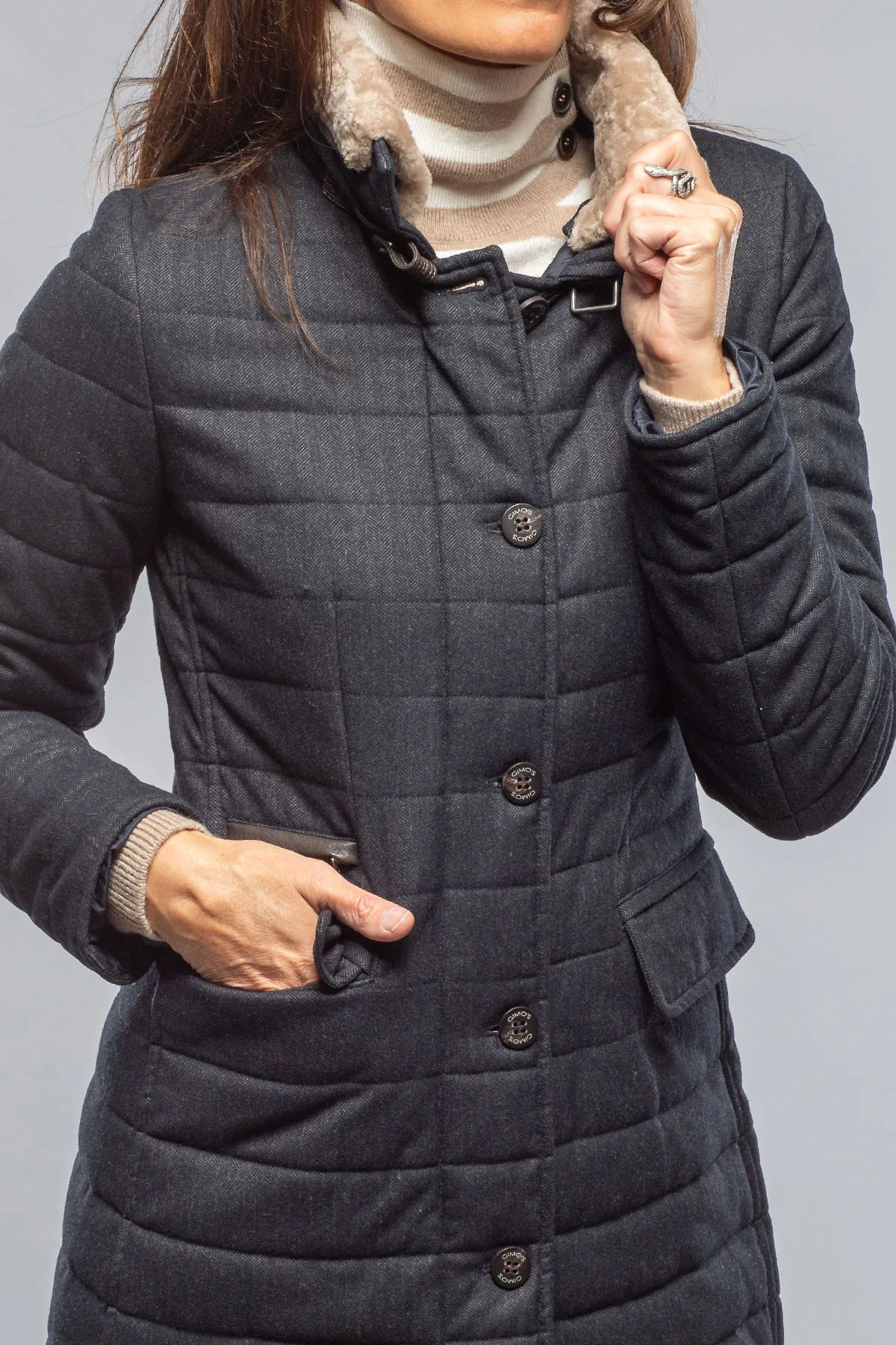 Tailored Après Jacket In Navy - Image 3