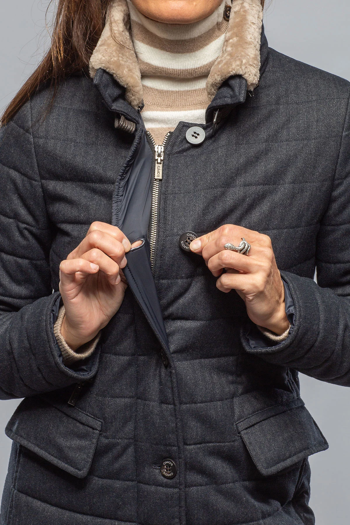 Tailored Après Jacket In Navy - Image 6
