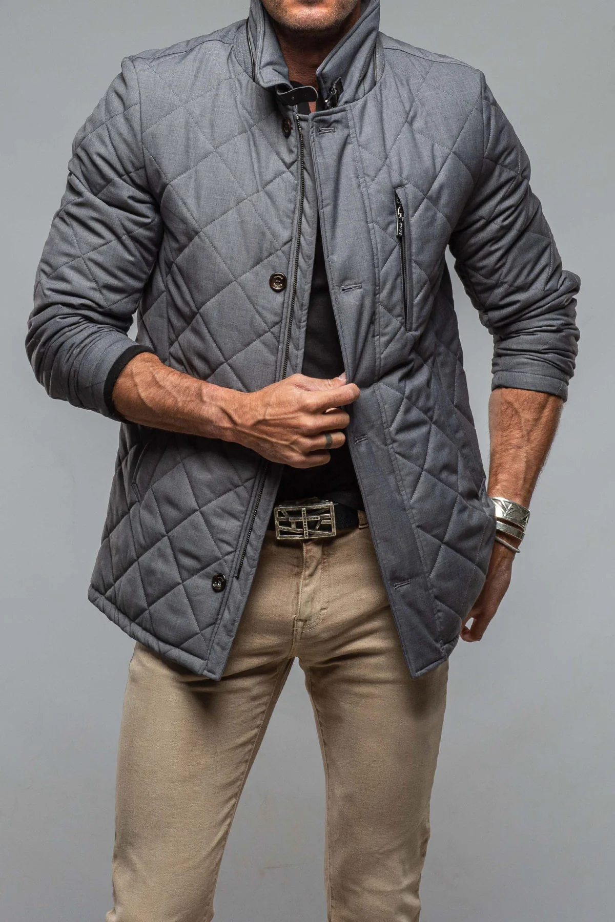 Rochester Chelsea Jacket In Grey - Image 3