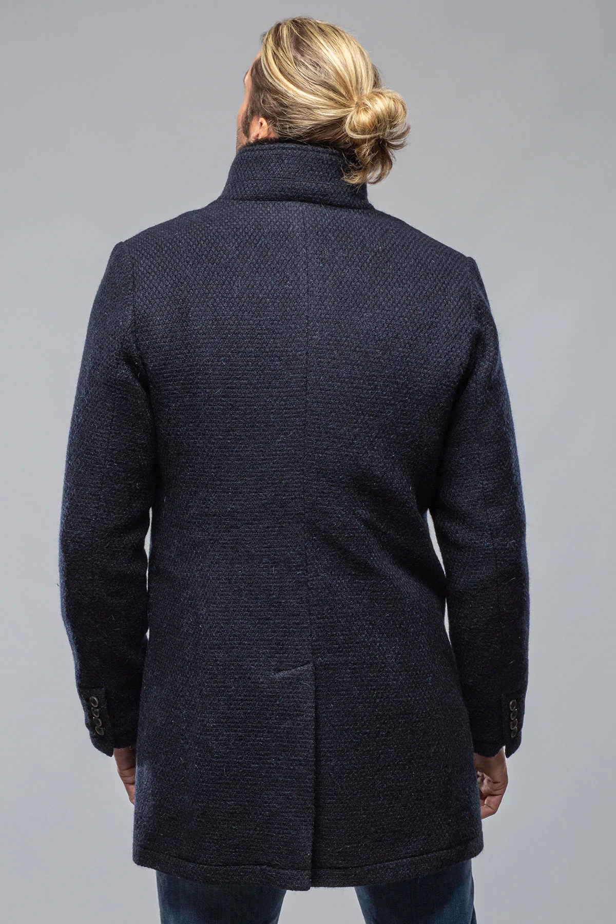 Vancouver Knit Coat In Navy - Image 6