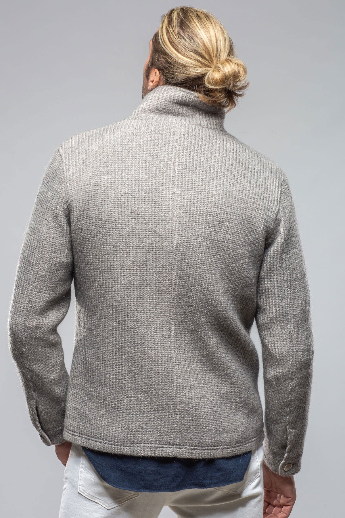 Wrangell Knit Jacket In Light Stone - Image 5